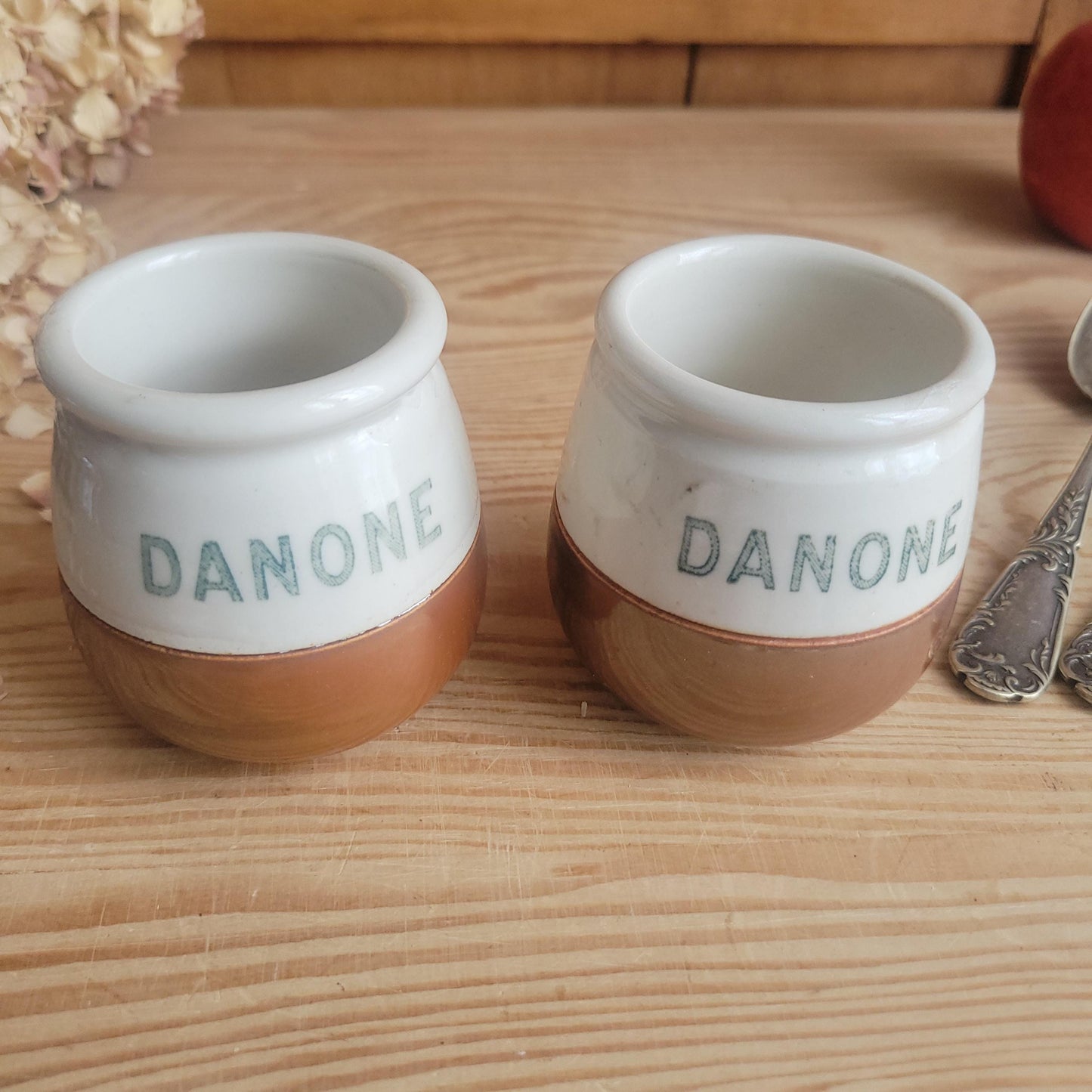 Vintage ‘Danone’ Yogurt Pot, Possibly St Uze, France c 1920