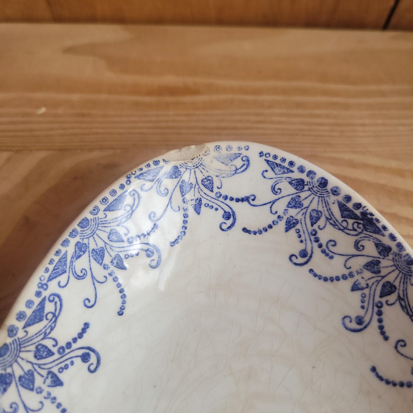 Pair of Blue Transferware Raviers by Choisy-le-Roi, France c.1900