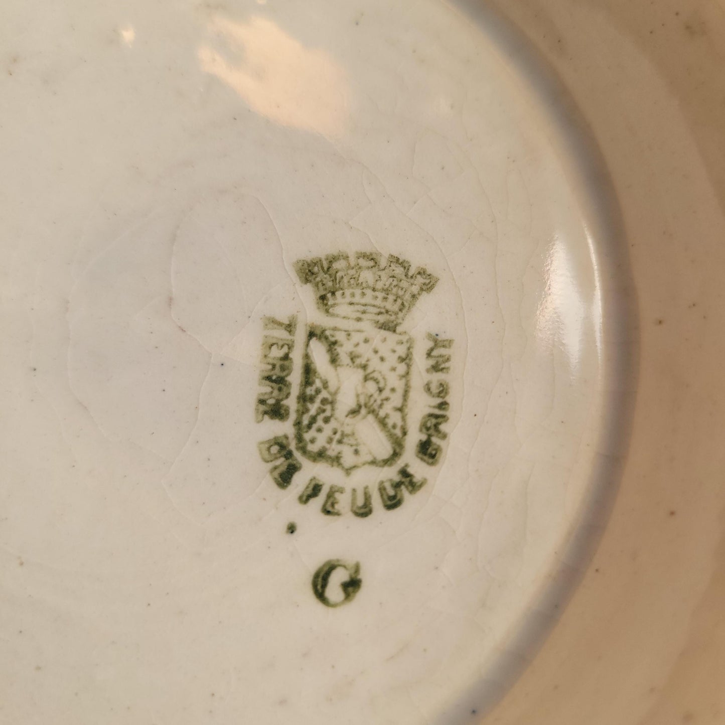 Small Legumier by Grigny, Blue and White Transferware with Nesting Birds, France 1900