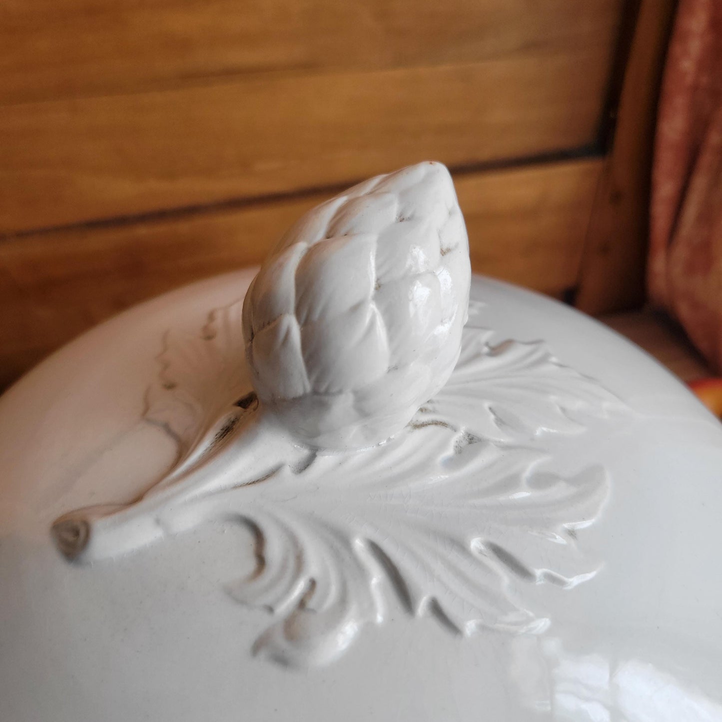 Large Antique Badonviller Soupière, excellent condition White Earthenware, France c.1900