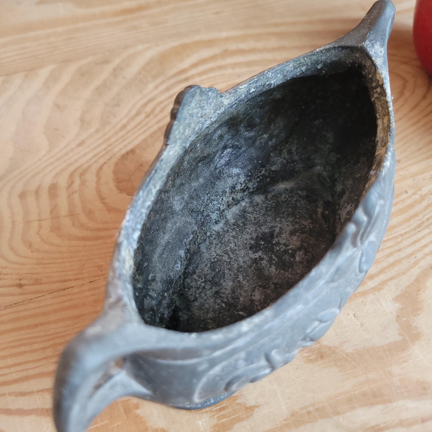 Small Cast Pewter Jardinière, Art Nouveau Style, France c 1900-1920