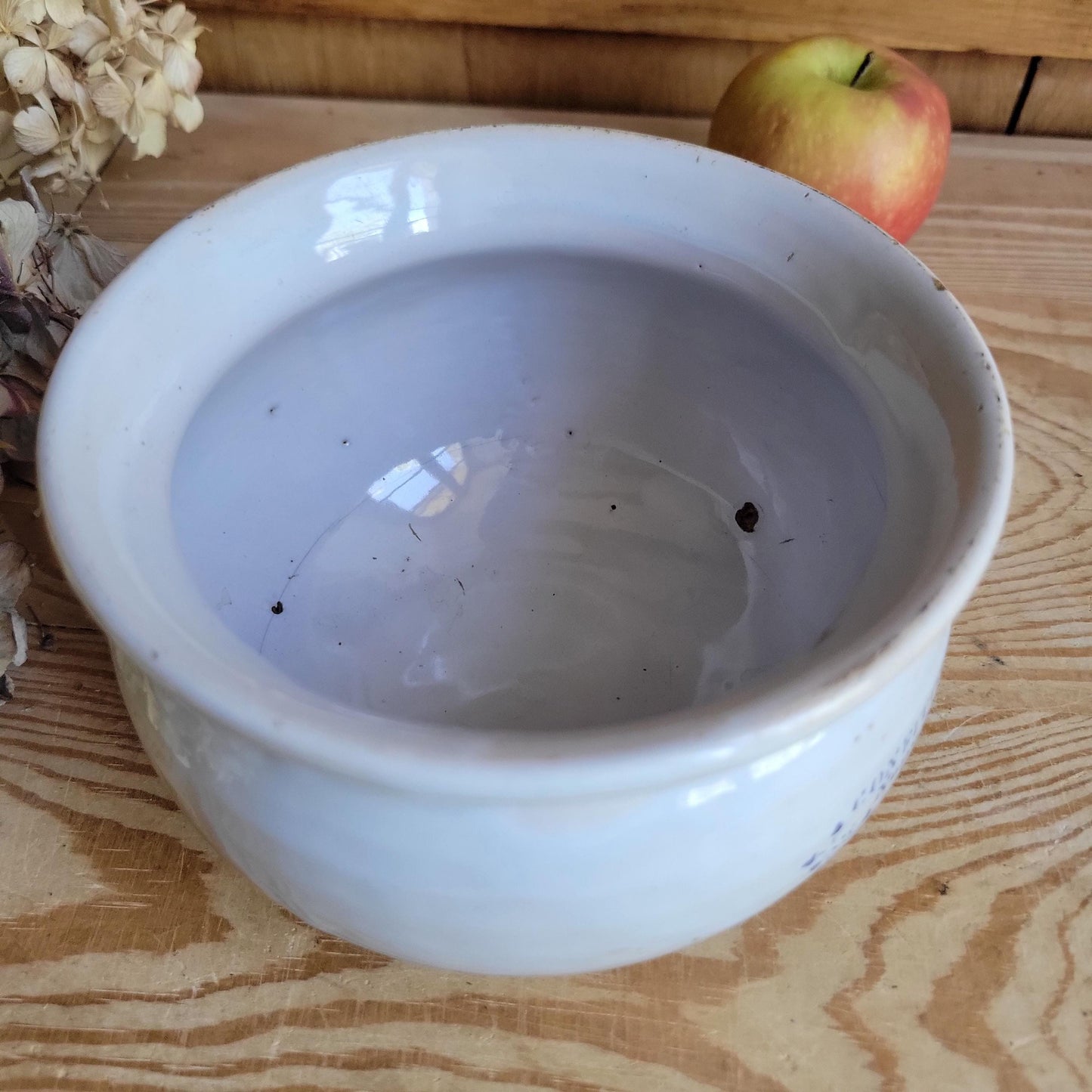 Antique French Earthenware 'Nouvellas' Confiture Pot, France c.1920